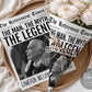 The Man The Myth The Legend Retirement Editable Template, Retirement Party Newspaper Bouquet Flower Wrap, Work Anniversary Card Poster Gift