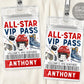 Ice Hockey Birthday All Star VIP Pass Editable Template