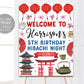 Hibachi Birthday Welcome Sign Editable Template