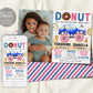 Monster Truck And Donuts Joint Siblings Birthday Invitation With Photo Editable Template