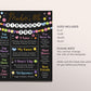 In My Birthday Era Milestone Sign Editable Template, Girl Eras Friendship Bracelet Birthday Party Poster, Swift Stats Memory Board Black