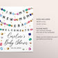 In My New Mom Era Baby Shower Welcome Sign Editable Template, Friendship Bracelet Baby Sprinkle Party Poster, Eras Mom To Be Party Gem Board
