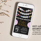In My Dance Era Invitation Editable Template, Dance Friendship Bracelet Party Invite, Birthday Girl Eras Ballet Party Disco Black Gold Evite