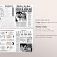 Large Newspaper Jewish Wedding Program Editable Template, Folded Jewish Wedding Ceremony Steps Guide Infographic, Religious Wedding Ritual