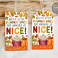 Pumpkin Spice Gift Tag Editable Template