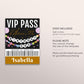 Birthday Era VIP Pass Editable Template, Eras Friendship Bracelet Party Kids Music Party VIP Badge, VIP Insert for Lanyard Ticket Favor Bag