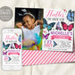 Butterfly Birthday Invitation With Photo Editable Template
