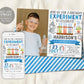 Science Birthday Invitation With Photo Editable Template