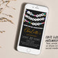 In My Twenties Era Invitation Editable Template, Friendship Bracelet Party Invite, Twentieth 20th Birthday Girl Eras Music Black Gold Evite