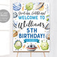 Alien Birthday Party Welcome Sign Editable Template