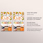 Fall Thanks a Latte Teacher Appreciation Gift Tag Editable Template, Coffee End of School Thank You Label, Autumn Thanksgiving Tag For Staff