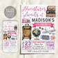 Adventure Awaits Travel Birthday Invitation Editable Template