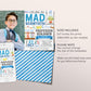 Science Birthday Invitation With Photo Editable Template, Boy Mad Scientists Party Invite, Kid Professor Experiment Science Lab Party Evite