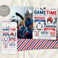 Ice Hockey Joint Siblings Birthday Invitation With Photo Editable Template
