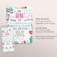 Nurse Graduation Invitation Editable Template, She eaRNed It RN Graduation Announcement Party Invite Registered Nurse Pinning Ceremony Evite