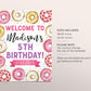 Donut Birthday Welcome Sign Editable Template, Girl You Donut Want To Miss Donuts Birthday Party Poster, Kids Sprinkles Sweet Doughnut Sign