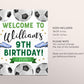 Soccer Birthday Welcome Sign Editable Template, Soccer Ball Birthday Goals Party Poster, Sports Kick Up the Fun Poster Game Day Decorations