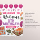 Sushi Birthday Welcome Sign Editable Template, Japanese Restaurant Hibachi Teppanyaki Dinner Party Poster, Japan Theme Asian Lanterns Decor