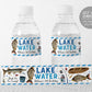 Fishing Water Bottle Labels Editable Template