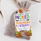 Teacher Halloween Gift Tag Editable Template, Caramel Apple Couldn't Have Picked Better Teacher And Staff Appreciation Labels Favor Tag