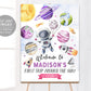 Outer Space Birthday Party Welcome Sign Editable Template