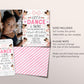 Ballerina Birthday Invitation With Photo Editable Template, Let's Dance And Twirl Invite, Kids Ballet Pink Tutu Black Ballerina Dance Evite