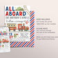 Train Birthday Invitation Editable Template, Train Boarding Pass Party Invite, All Aboard The Birthday Express Admit One Travel Chugga Evite
