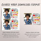 New York City Birthday Invitation With Photo Editable Template, Unisex NYC Party Invite, Big Apple Kids Tween Teen Evite, Pretzel Pizza Taxi