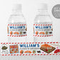 Sushi Party Water Bottle Labels Editable Template