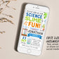 Science Slime Birthday Invitation With Photo Editable Template, Boy Scientist Slime Experiment Party Invite, Kid Professor Science Lab Evite