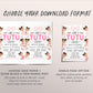 Tutu Cute 2nd Birthday Invitation Editable Template, Black Ballerina Second Birthday Invite, Pink Ballet Dance Floral Bow Evite Printable