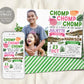 Crocodile Joint Siblings Birthday Invitation With Photo Editable Template