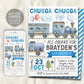 Train Birthday Invitation Editable Template