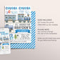 Train Birthday Invitation Editable Template, Boy Chugga Choo Train Boarding Pass Party Invite, All Aboard The Birthday Express Admit One
