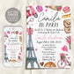Paris Bachelorette Itinerary And Invitation Editable Template, Paris Travel Planner Invite France Girls Night Out Weekend Schedule Hen Party