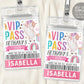 Unicorn Birthday VIP Pass Editable Template