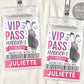 Golf Birthday All Star VIP Pass Editable Template