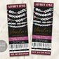 In My Forties Era Ticket Invitation Editable Template