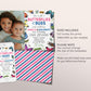 Butterflies and Bugs Joint Siblings Birthday Invitation With Photo Editable Template, Twins Girl Boy Butterfly Insect Party Invite Evite