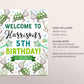 Turtle Birthday Welcome Sign Editable Template, Sea Turtle Turtley Fintastic Birthday Party Poster, Under the Sea Turtle Party Ocean Decor