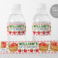 Apple Water Bottle Labels Editable Template