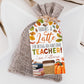 Fall Thanks a Latte Teacher Appreciation Gift Tag Editable Template, Coffee End of School Thank You Label, Autumn Thanksgiving Tag For Staff