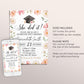 Graduation Floral Invitation Editable Template, She Did It Graduation Announcement Party Invite for Her, Grad College High School Evite