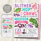 Reptile Birthday Invitation Editable Template