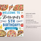 Pizza Party Welcome Sign Editable Template, Boy Pizzeria Pizza Making Birthday Party Poster, Slice Of Fun Pizza Decor Banner Welcome Board