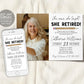 Teacher Retirement Party Invitation With Photo Editable Template