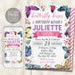 Butterfly Birthday Invitation Editable Template