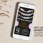 In My Dance Era Invitation Editable Template, Dance Friendship Bracelet Party Invite, Birthday Girl Eras Ballet Party Disco Black Gold Evite