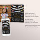 In My Birthday Era With Photo Invitation Editable Template, Friendship Bracelet Party Invite, Kids Tween Girl Eras Music Black Gold Evite