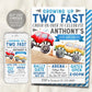 Monster Truck 2nd Birthday Invitation Editable Template